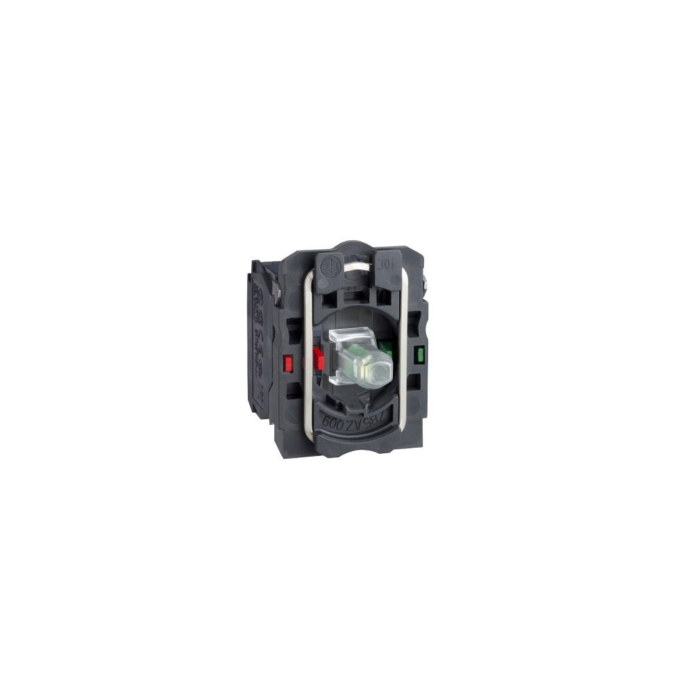 Produktbild för Lampskärm/tryckknappskåpa med LED vit 1s+1br 24V AC/DC ZB5AW...
