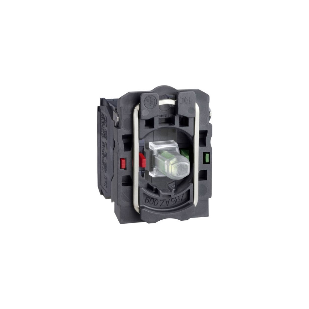 Produktbild för Lampskärm/tryckknappskåpa med LED vit 1s+1br 24V AC/DC ZB5AW...