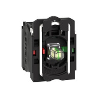 Produktbild för Lampskärm/tryckknappskåpa med LED vit 1s+1br 24V AC/DC ZB5AW...