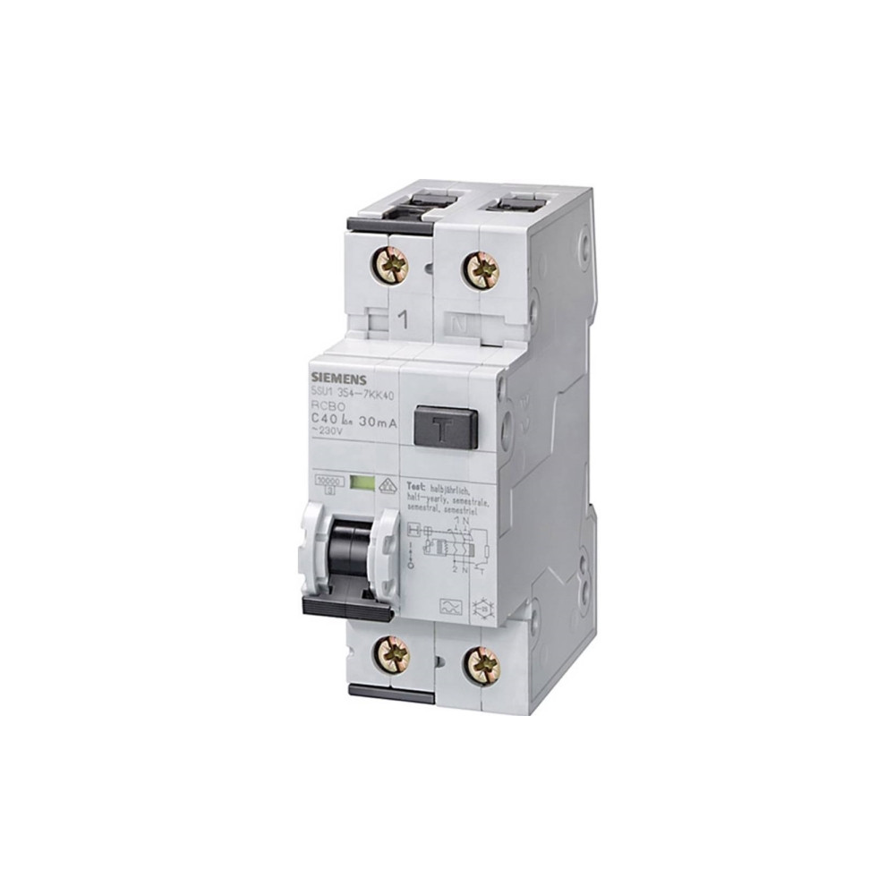 Produktbild för SIEMENS Kombinationsbrytare C 10A, 1-polig + nollC-karaktäri...