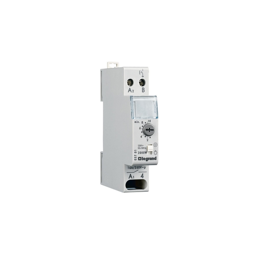 Produktbild för Legrand 3701 Tidsknapp för trappbelysning DIN-skena 230 V/AC