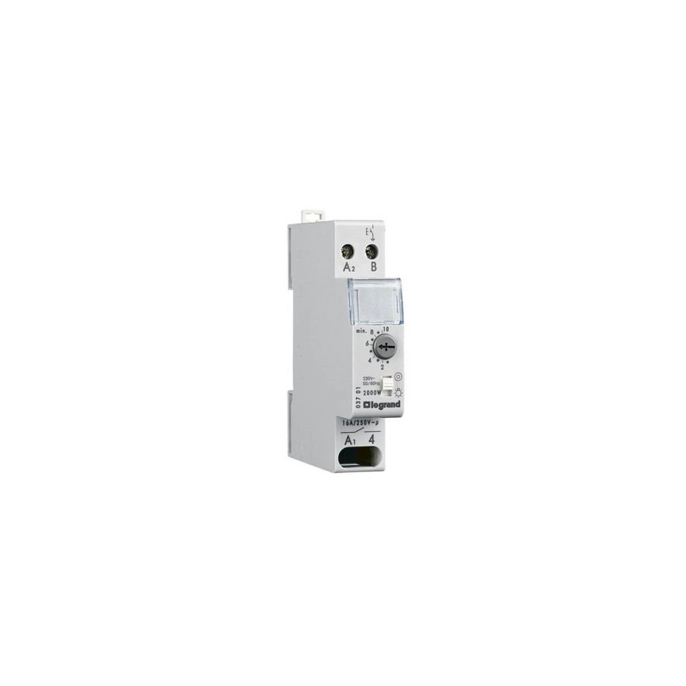 Produktbild för Legrand 3701 Tidsknapp för trappbelysning DIN-skena 230 V/AC