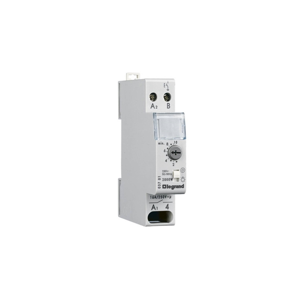 Produktbild för Legrand 3701 Tidsknapp för trappbelysning DIN-skena 230 V/AC