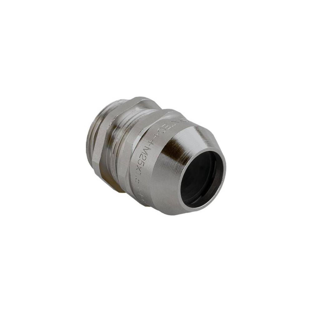 Produktbild för Mässings genomföring M25 IP68 för kabel Ø10-17 mm, gänga L:7...
