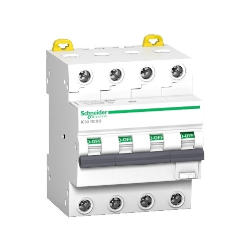SCHNEIDER ELECTRIC Kombinationsbrytare Acti 9 iC60 4P 16A 30mA C karakteristik...