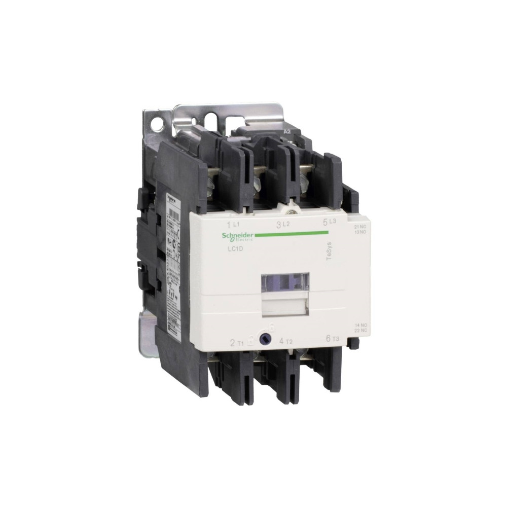 Produktbild för SCHNEIDER ELECTRIC Contactor 37kW, 400V AC, 80A vid AC3,3 po...