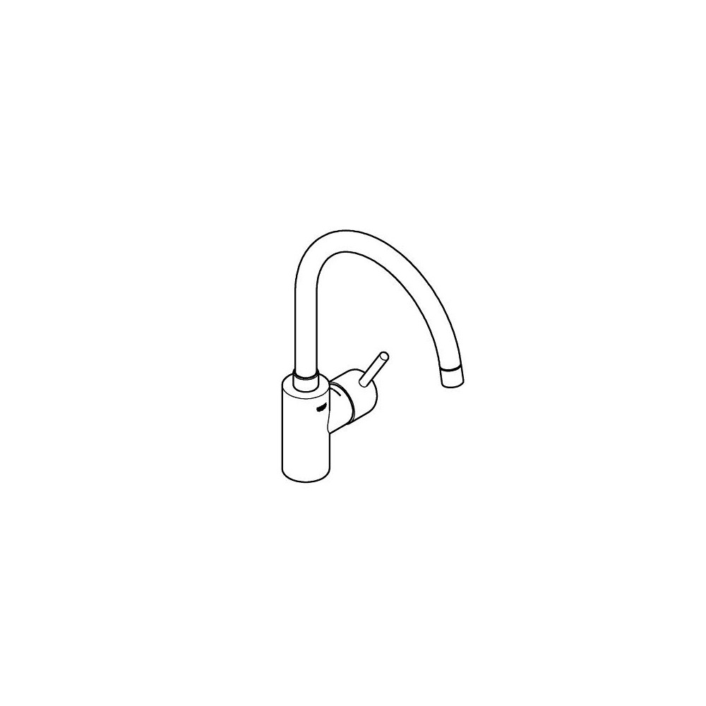 Produktbild för Grohe Concetto etgr kök C-utlopp – etgr. köksblandare, högt...