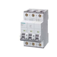 Produktbild för SIEMENS Strömbrytare C 6A, 3-poligC-karaktäristik6kA kortslu...