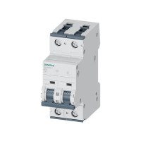 Produktbild för SIEMENS Strömbrytare C 6A, 2-poligC-karaktäristik6kA kortslu...