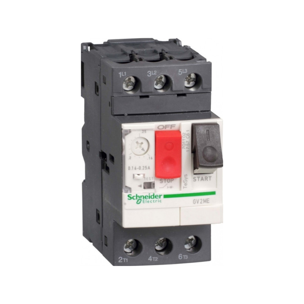 Produktbild för SCHNEIDER ELECTRIC Manuellt motorskydd TypGV2-M 3-poligt ins...