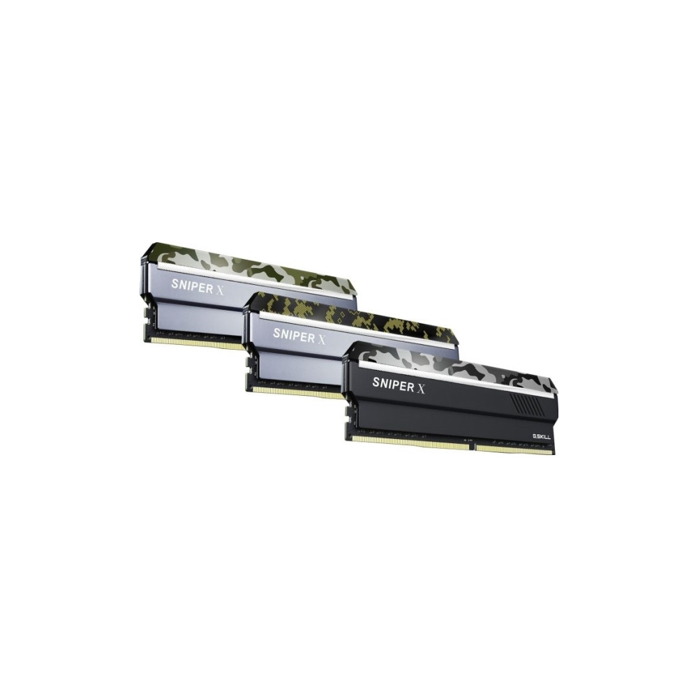 Produktbild för G.Skill SNIPER X Series - Urban Camo - DDR4 - sats - 32 GB: 2 x 16 GB - DIMM 288-pin - 3200 MHz / PC4-25600 - ej buffrad