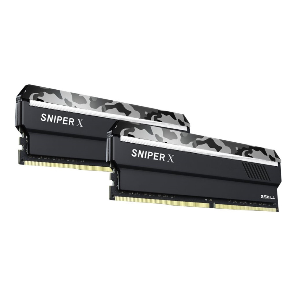 Produktbild för G.Skill SNIPER X Series - Urban Camo - DDR4 - sats - 32 GB: 2 x 16 GB - DIMM 288-pin - 3200 MHz / PC4-25600 - ej buffrad