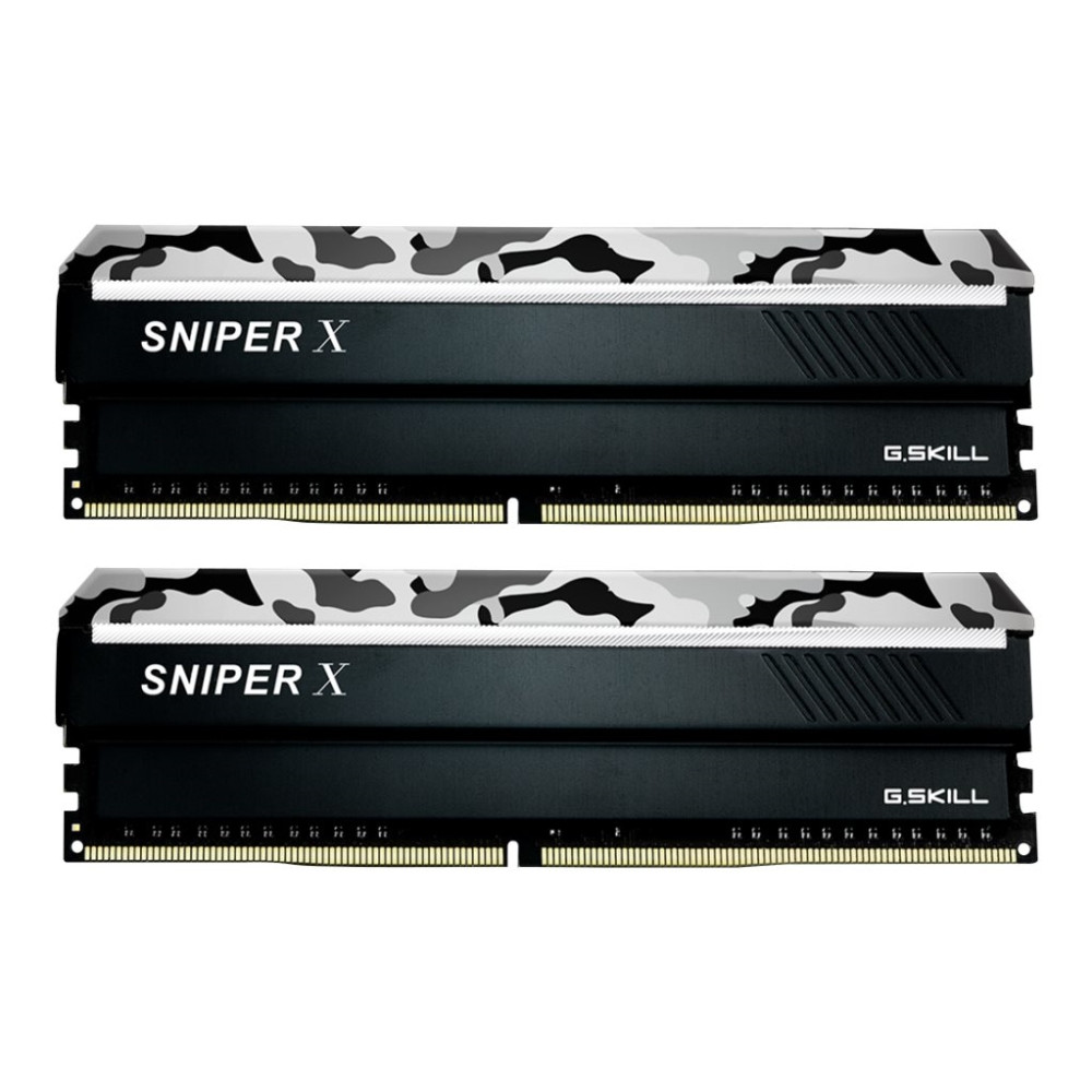 Produktbild för G.Skill SNIPER X Series - Urban Camo - DDR4 - sats - 32 GB: 2 x 16 GB - DIMM 288-pin - 3200 MHz / PC4-25600 - ej buffrad