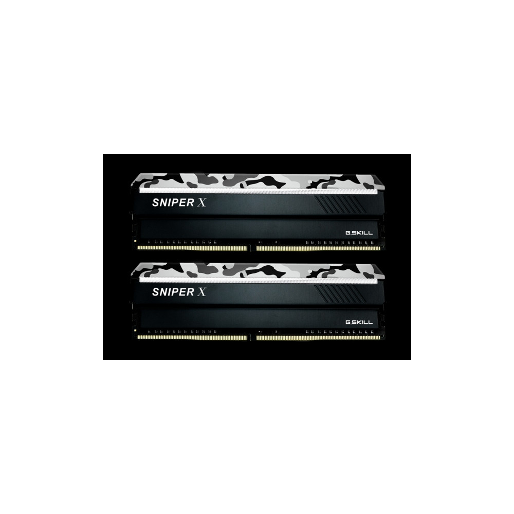 Produktbild för G.Skill SNIPER X Series - Urban Camo - DDR4 - sats - 32 GB: 2 x 16 GB - DIMM 288-pin - 3200 MHz / PC4-25600 - ej buffrad