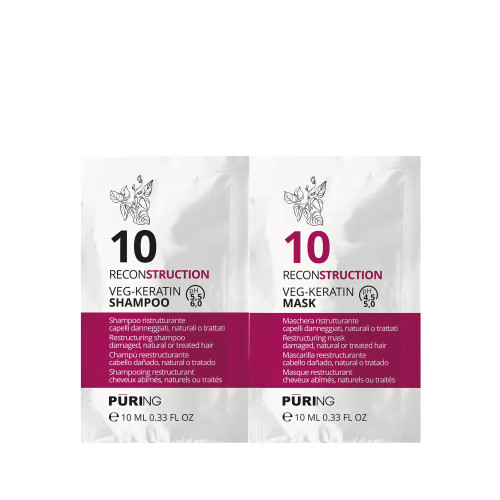 PÜRING PÜRING PR 10 Reconstruction Shampoo + Mask 10+10ml