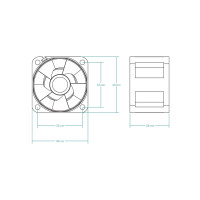 Produktbild för ARCTIC S4028-6K, Fan, 4 cm, 250 RPM, 6000 RPM, 7,1 cfm, 12,0...