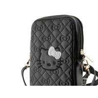Produktbild för Hello Kitty handväska HKPBPEKHBPK svart/svart quiltat rosett...