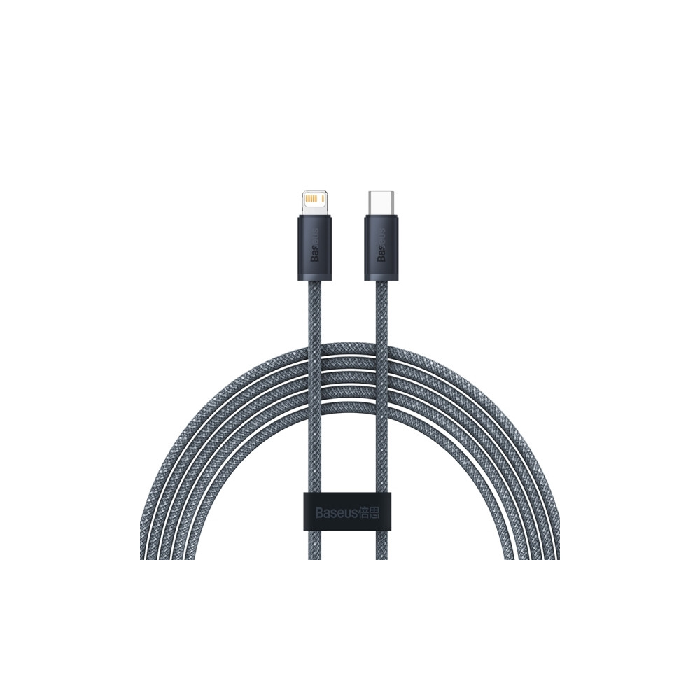 Produktbild för Baseus Dynamic, 2 m, Lightning, USB C, Hanstik, Hanstik, Grå