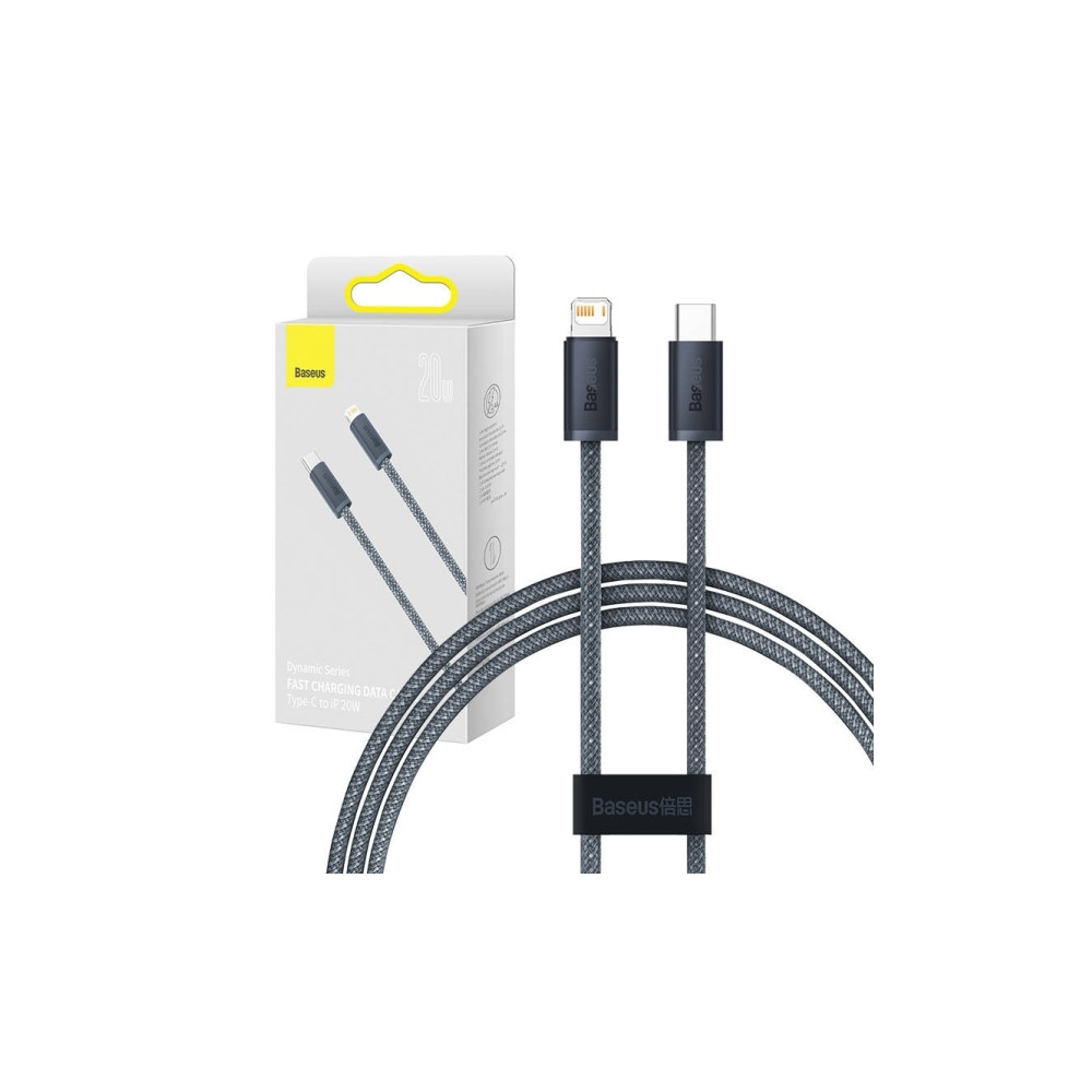 Produktbild för Baseus Dynamic, 2 m, Lightning, USB C, Hanstik, Hanstik, Grå