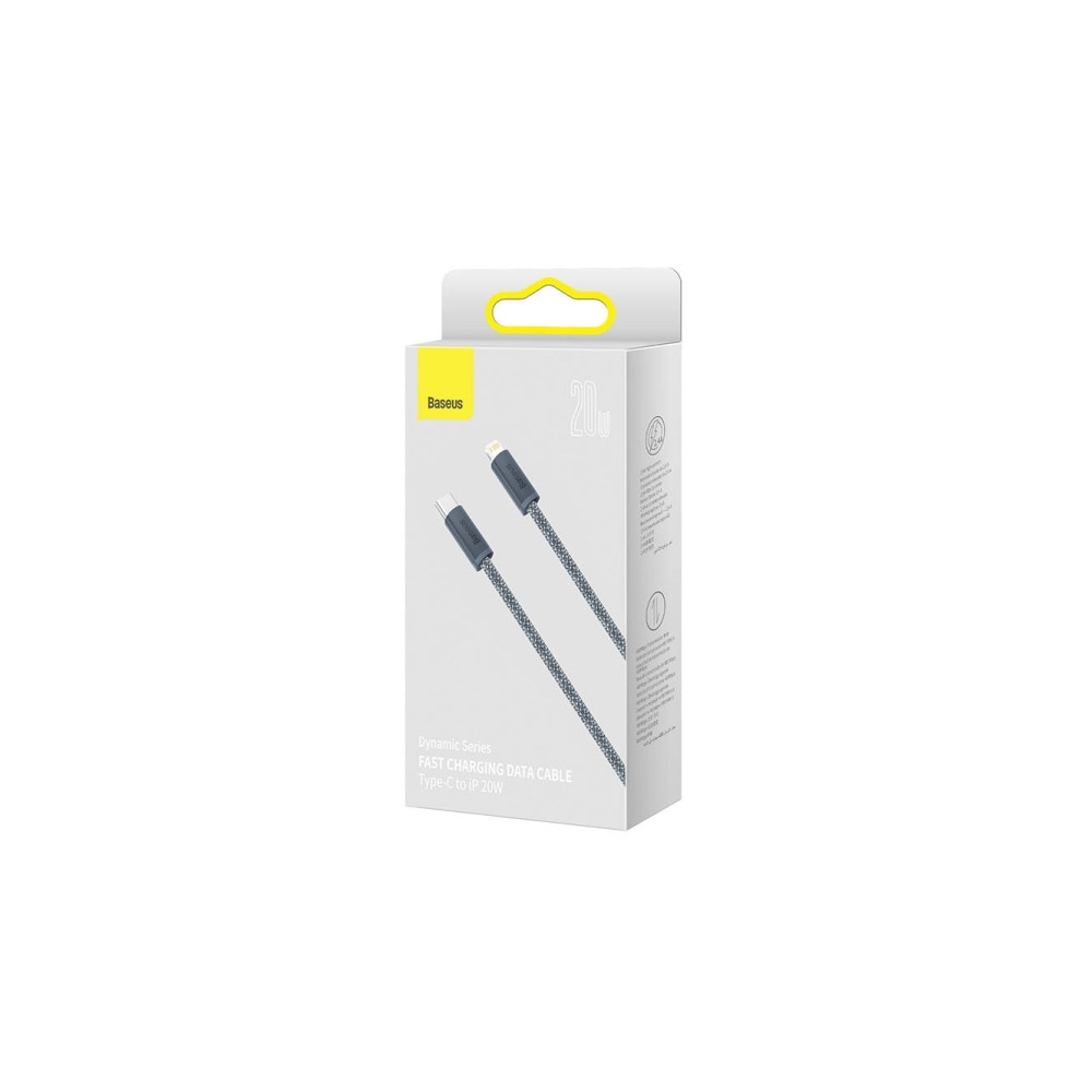 Produktbild för Baseus Dynamic, 2 m, Lightning, USB C, Hanstik, Hanstik, Grå