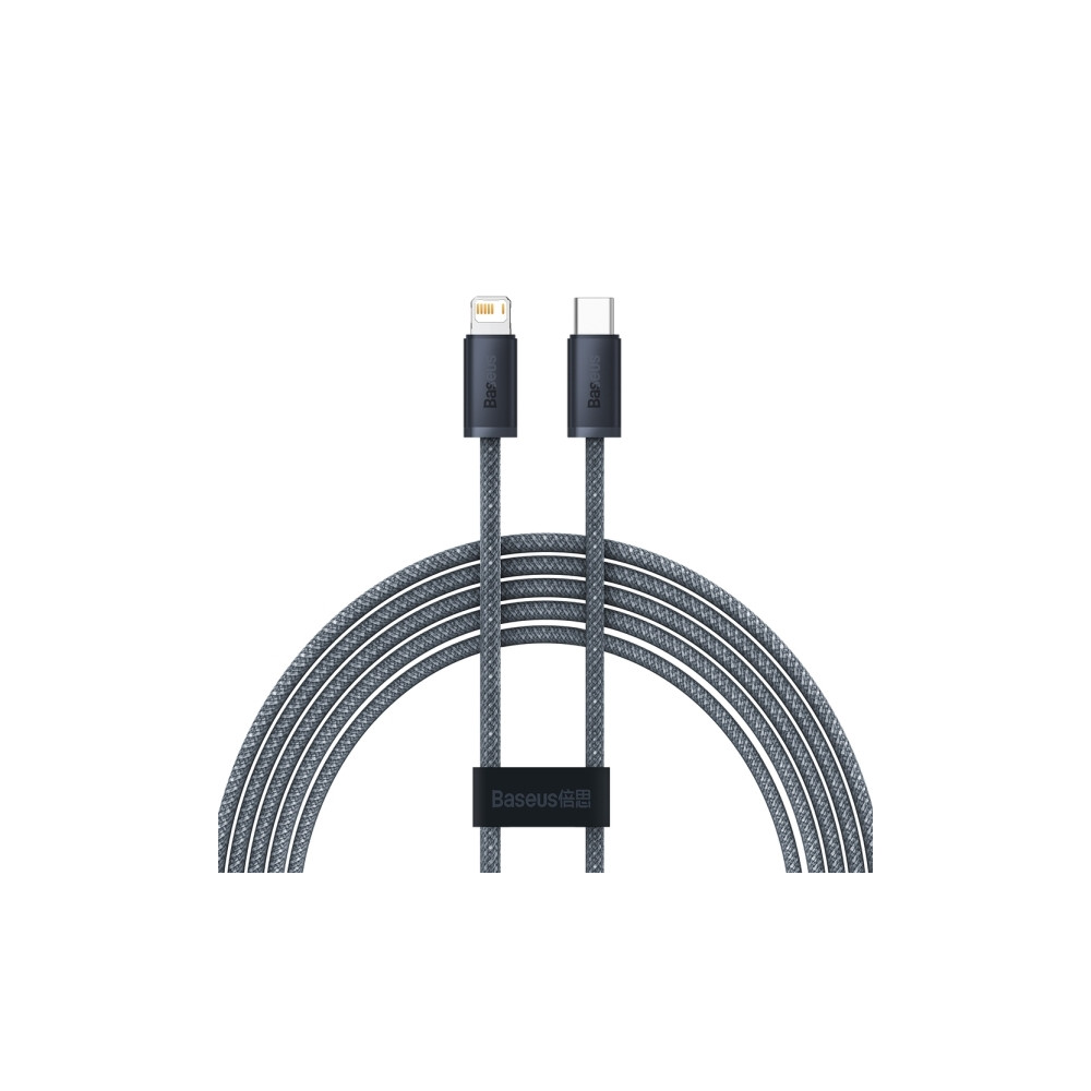 Produktbild för Baseus Dynamic, 2 m, Lightning, USB C, Hanstik, Hanstik, Grå