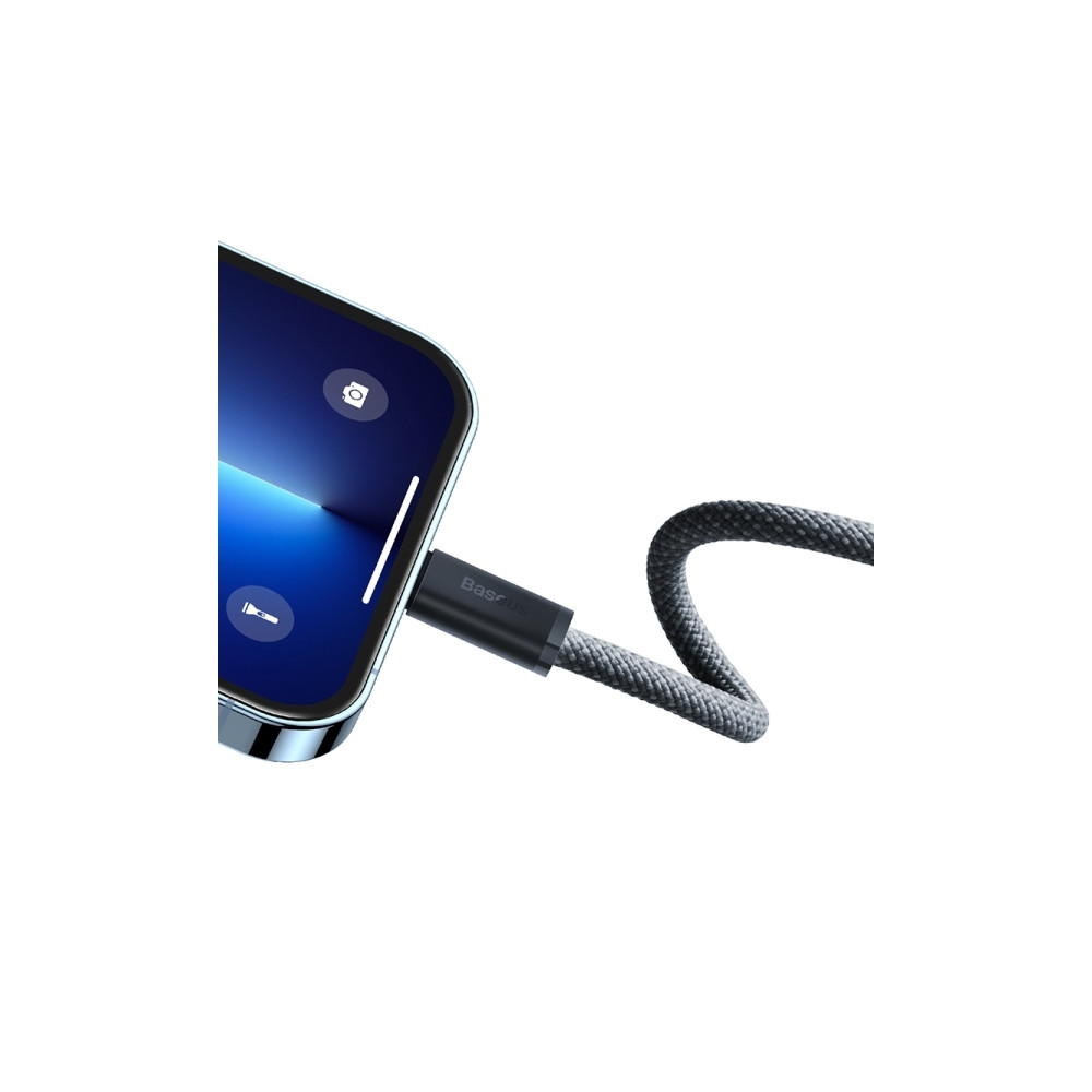 Produktbild för Baseus Dynamic, 2 m, Lightning, USB C, Hanstik, Hanstik, Grå