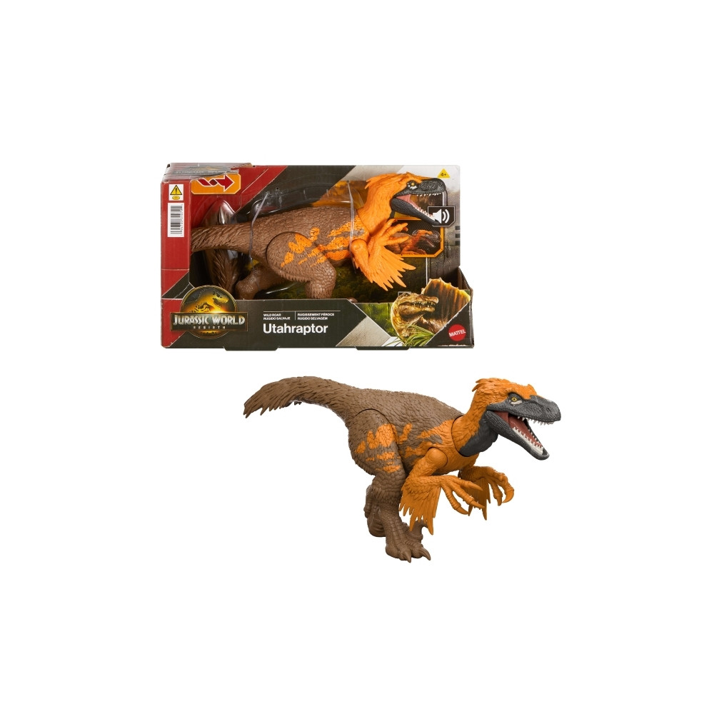 Produktbild för Jurassic World Wild Roar-dinosaur, actionlegetøj, bideangreb...