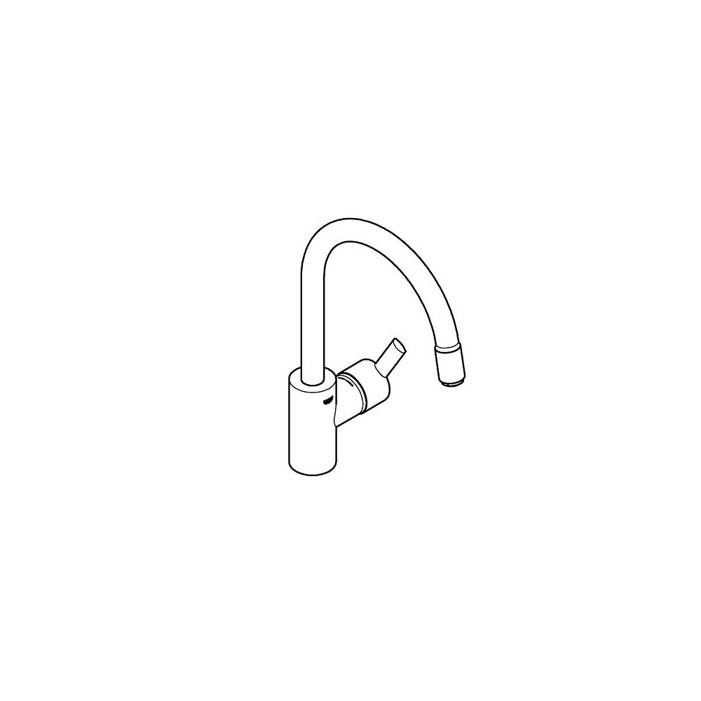 Produktbild för Grohe DIY Feel etgr kök – utdragbar mouss etgr köksblandare,...
