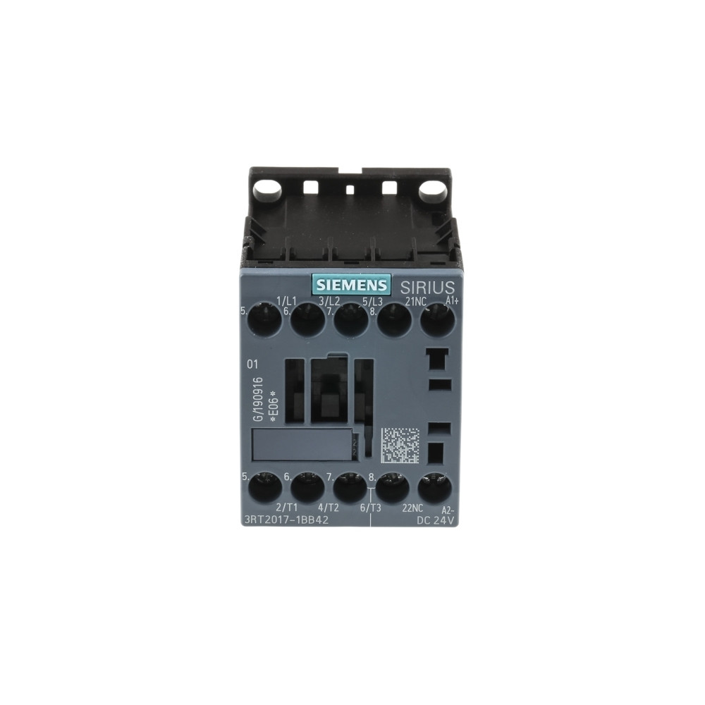 Produktbild för Siemens 3RT2017-1BB42 Contactor 3 x brytare 5,5 kW 24 V/DC 1...
