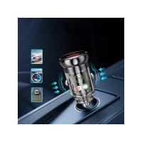 Produktbild för Wozinsky bil­laddare 65W – USB-C PD 65W / USB-A 45W QC 3.0,...