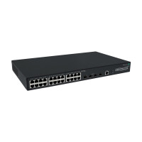 Produktbild för HPE Networking Comware 2050 24p 10/100/1000BT PoE+ 4p SFP 1G/2.5G 420W - switch - 24 portar - Administrerad - rackmonterbar