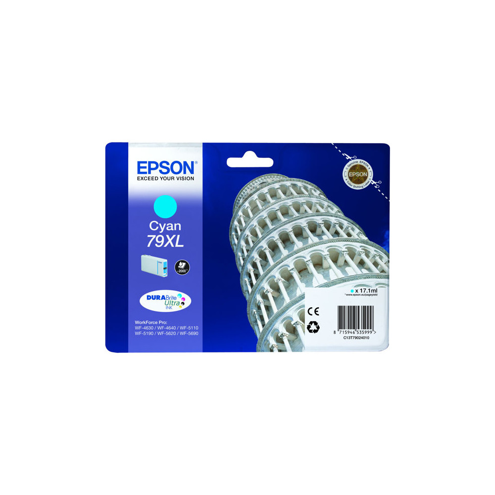 Produktbild för Epson 79XL - XL - cyan - original - bläckpatron