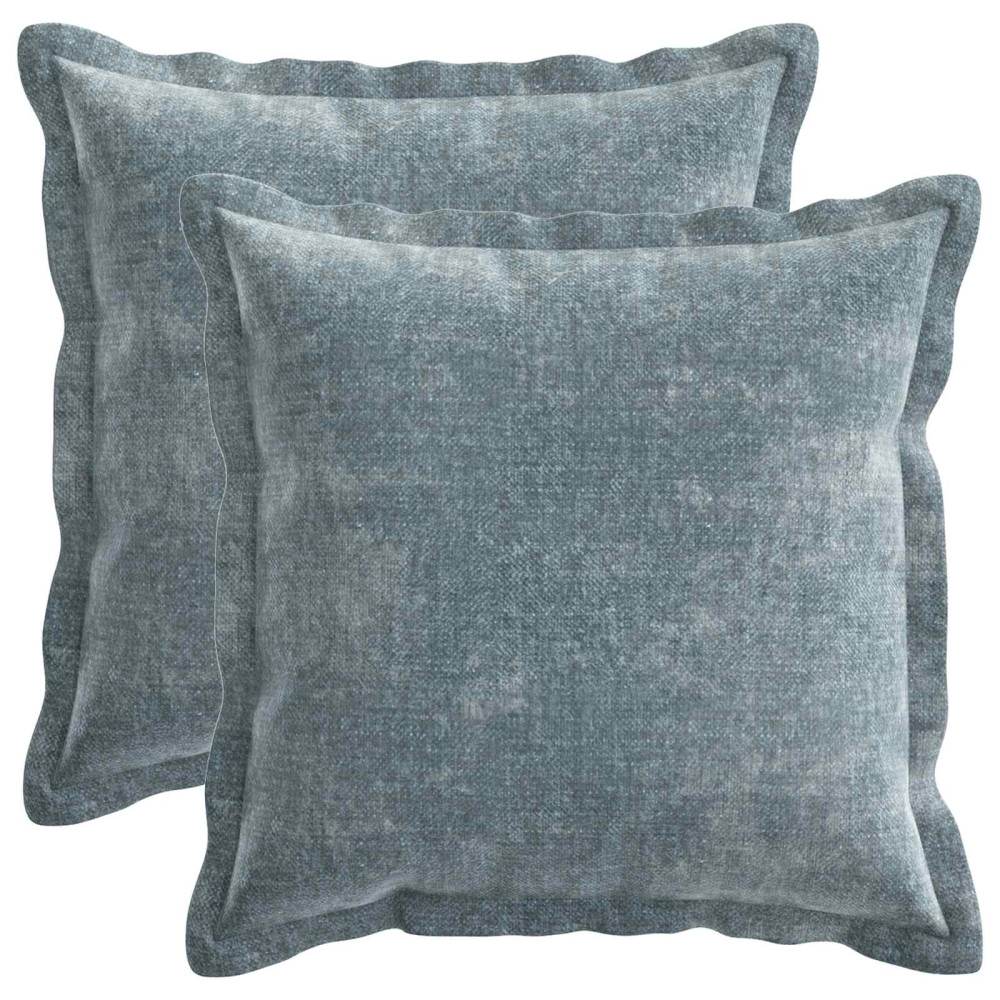Produktbild för Kuddöverdrag 2 st HOUTEN Ljusblå 30 x 30 cm Chenilletyg