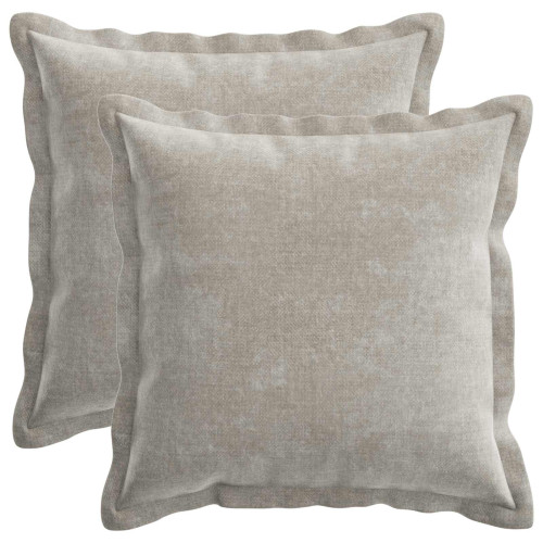 vidaXL Kuddöverdrag 2 st HOUTEN Ljusgrå 35 x 35 cm Chenilletyg