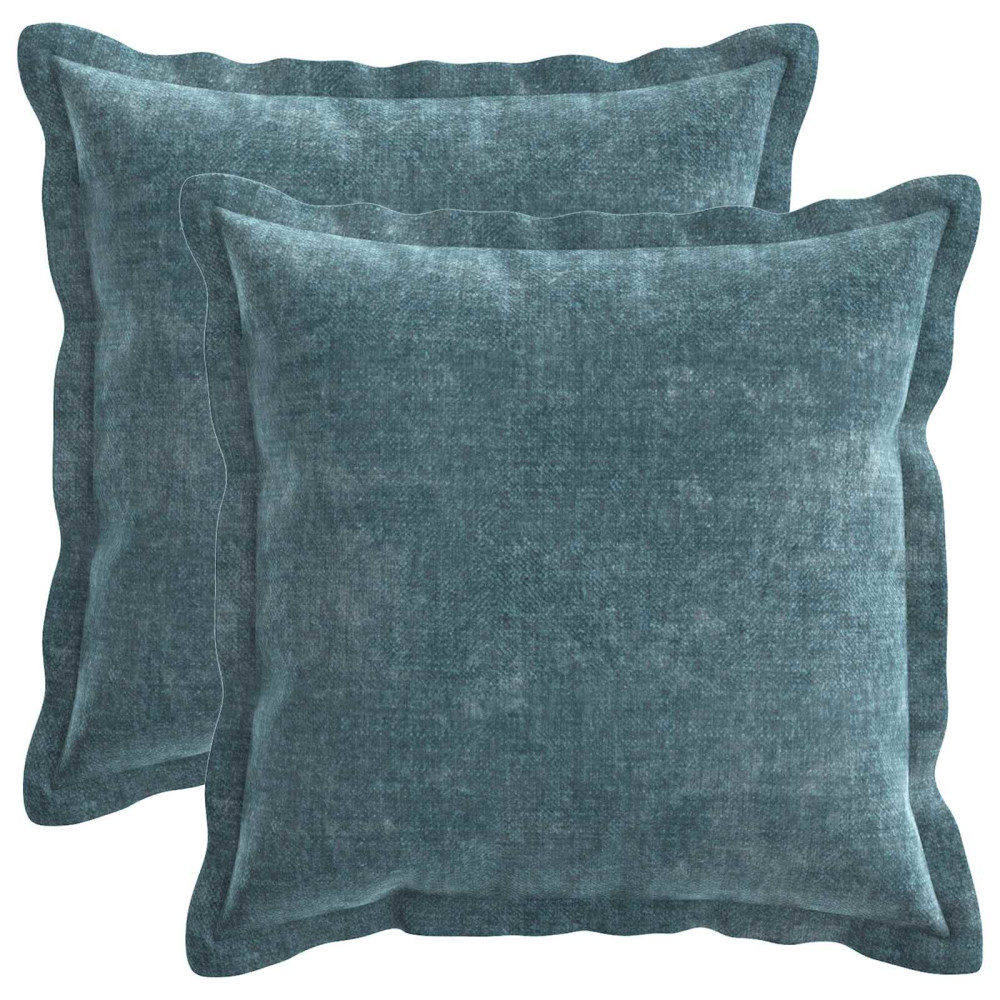 Produktbild för Kuddöverdrag 2 st HOUTEN Blå 35 x 35 cm Chenilletyg