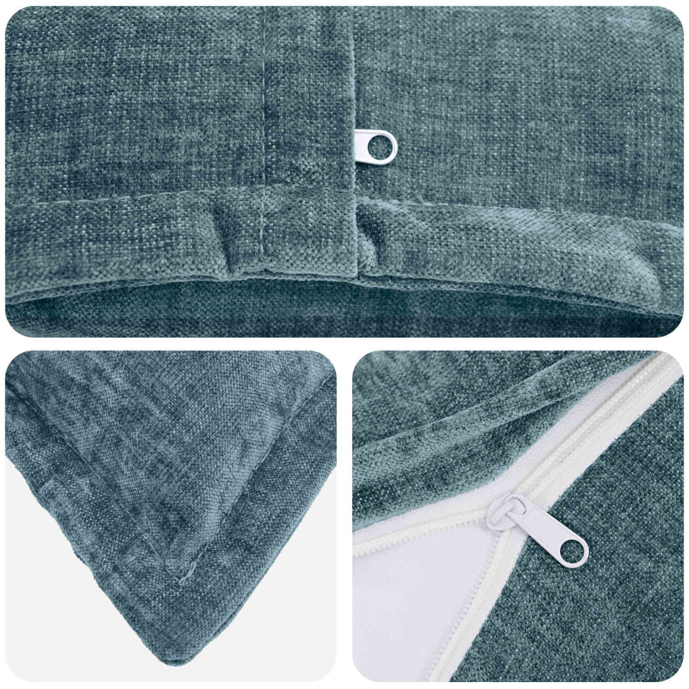 Produktbild för Kuddöverdrag 2 st HOUTEN Blå 35 x 35 cm Chenilletyg