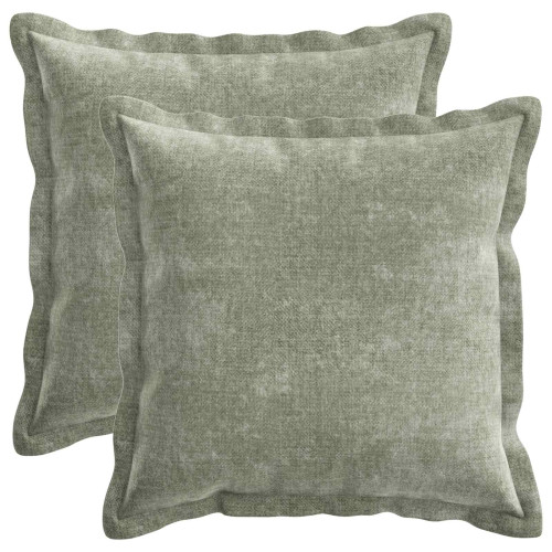 vidaXL Kuddöverdrag 2 st HOUTEN Grön 40 x 40 cm Chenilletyg