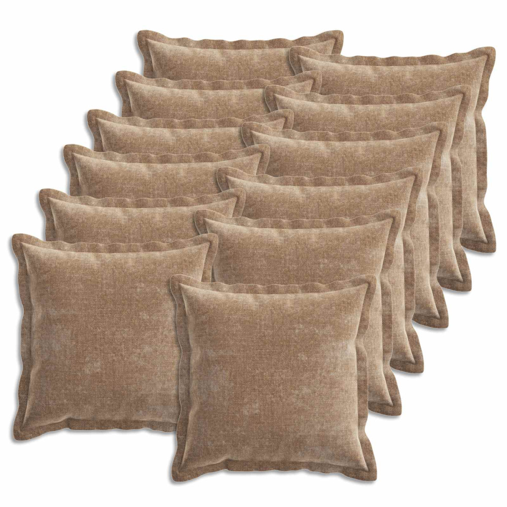Produktbild för Kuddöverdrag 12 st HOUTEN Brun 40 x 40 cm Chenilletyg