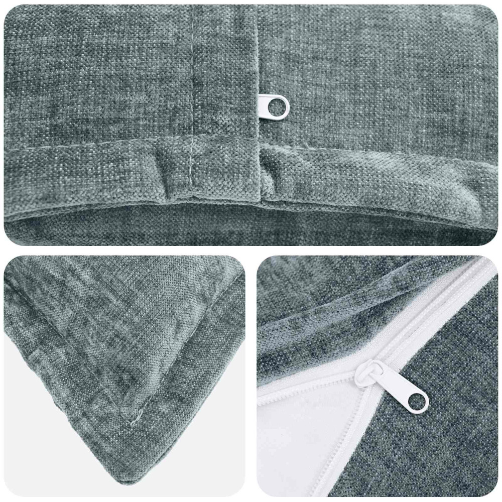 Produktbild för Kuddöverdrag 6 st HOUTEN Ljusblå 40 x 70 cm Chenilletyg