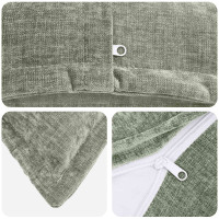 Produktbild för Kuddöverdrag 12 st HOUTEN Grön 45 x 45 cm Chenilletyg