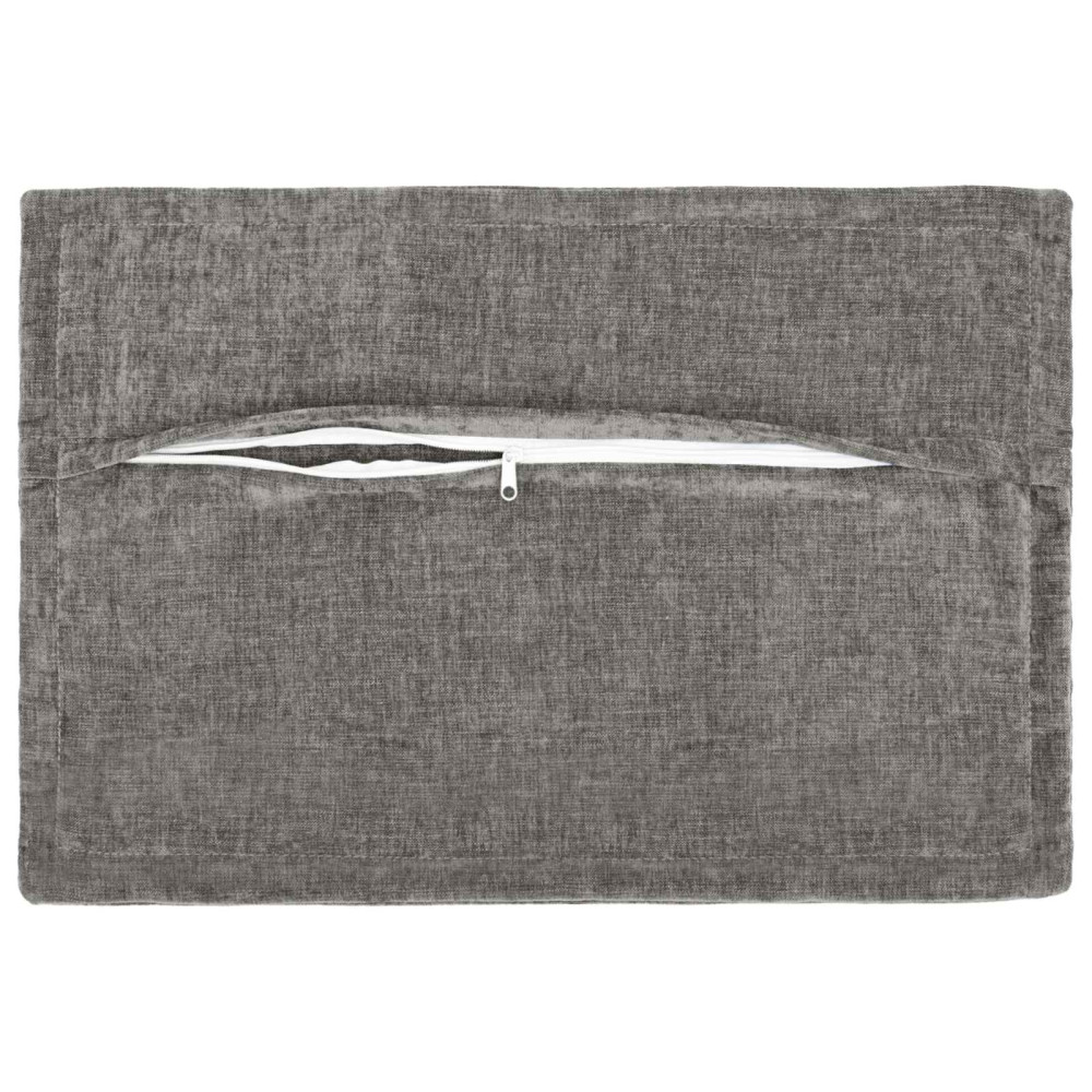 Produktbild för Kuddöverdrag 2 st HOUTEN Mörkgrå 50 x 70 cm Chenilletyg