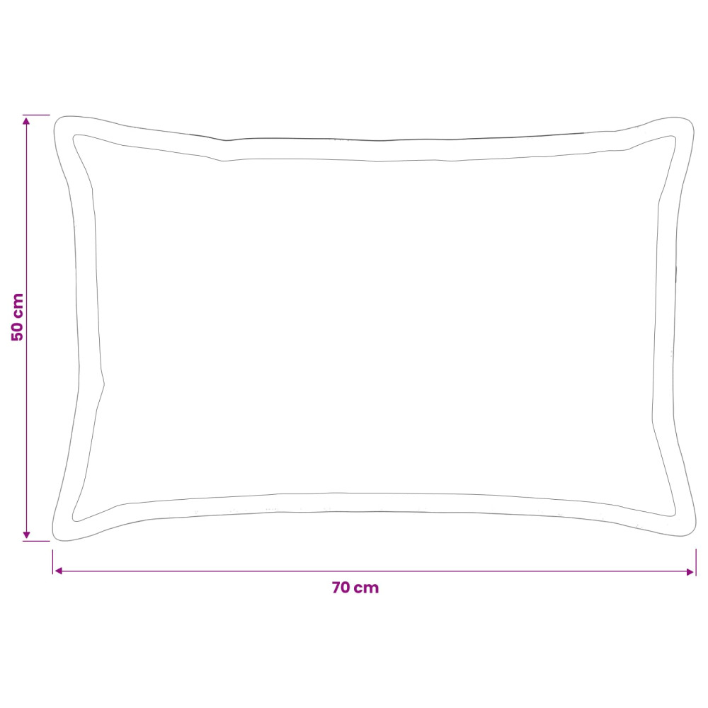 Produktbild för Kuddöverdrag 2 st HOUTEN Blå 50 x 70 cm Chenilletyg