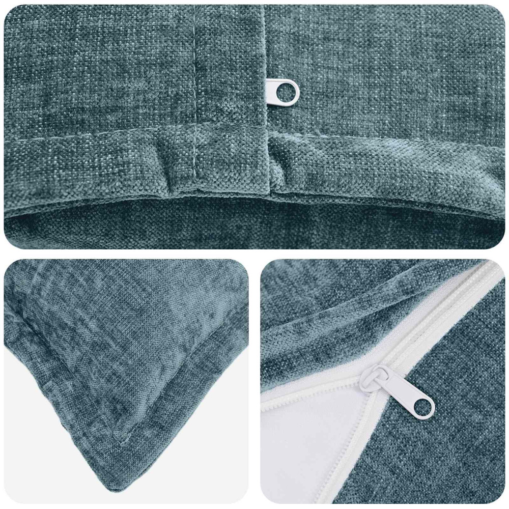 Produktbild för Kuddöverdrag 6 st HOUTEN Blå 50 x 75 cm Chenilletyg