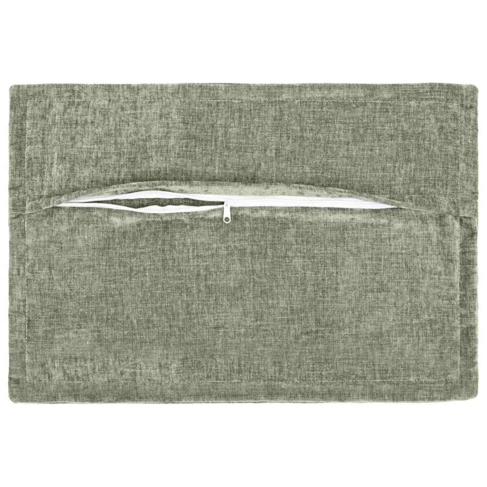 Produktbild för Kuddöverdrag 2 st HOUTEN Grön 50 x 75 cm Chenilletyg