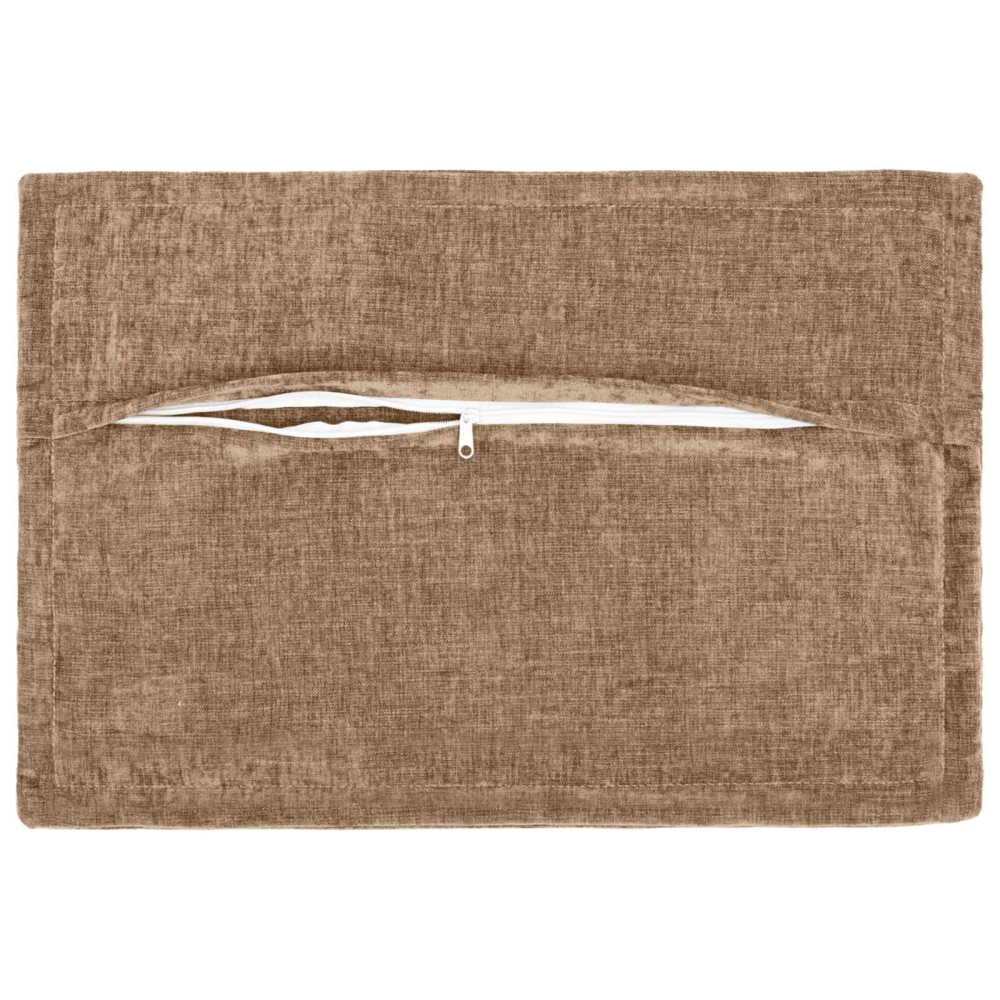 Produktbild för Kuddöverdrag 6 st HOUTEN Brun 50 x 75 cm Chenilletyg