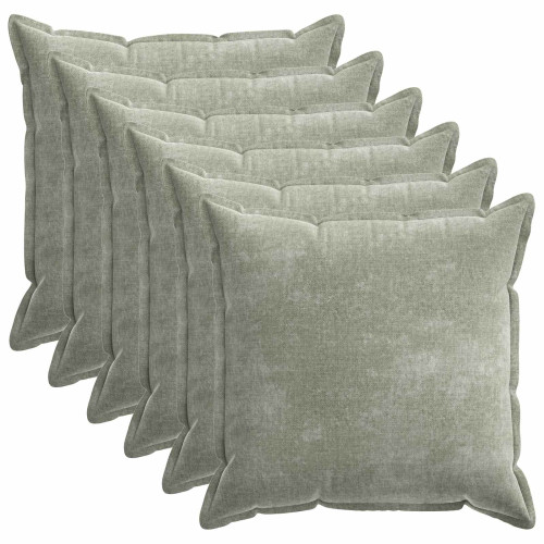 vidaXL Kuddöverdrag 6 st HOUTEN Grön 55 x 55 cm Chenilletyg