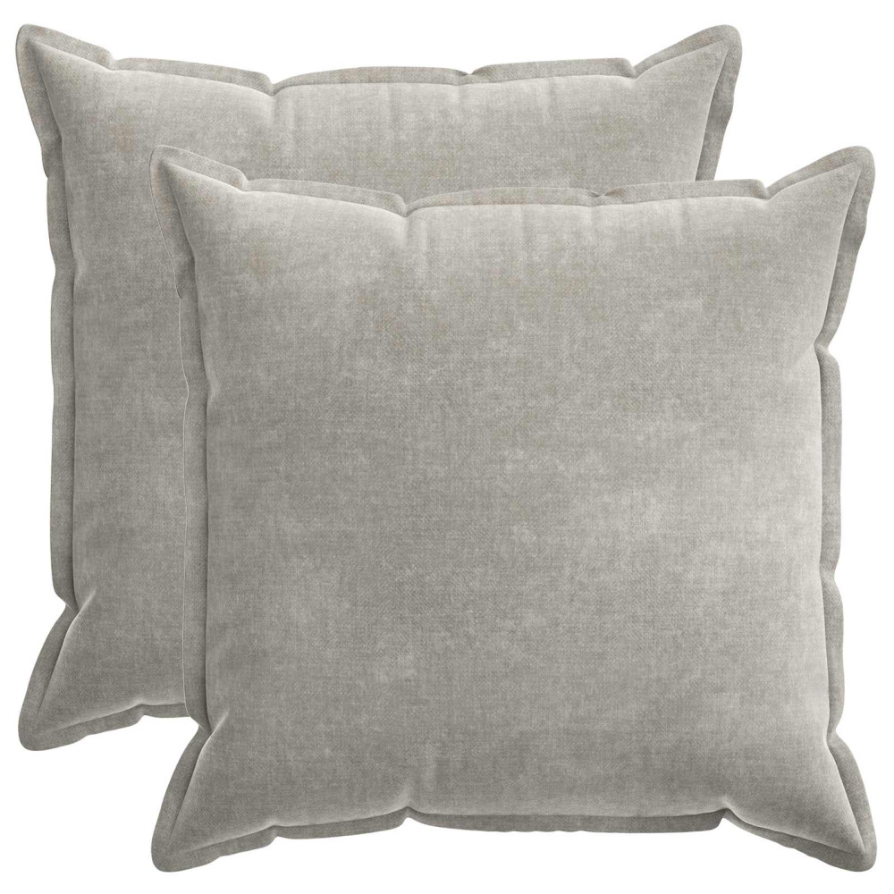 Produktbild för Kuddöverdrag 2 st HOUTEN Ljusgrå 60 x 60 cm Chenilletyg