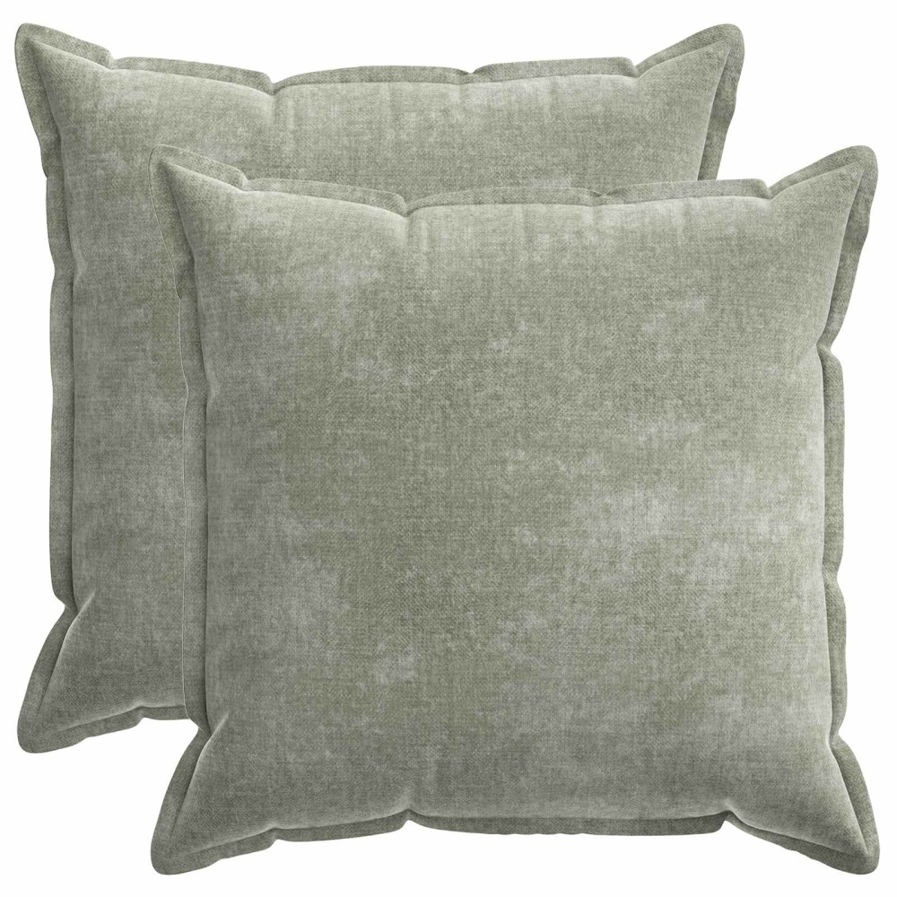 Produktbild för Kuddöverdrag 2 st HOUTEN Grön 60 x 60 cm Chenilletyg