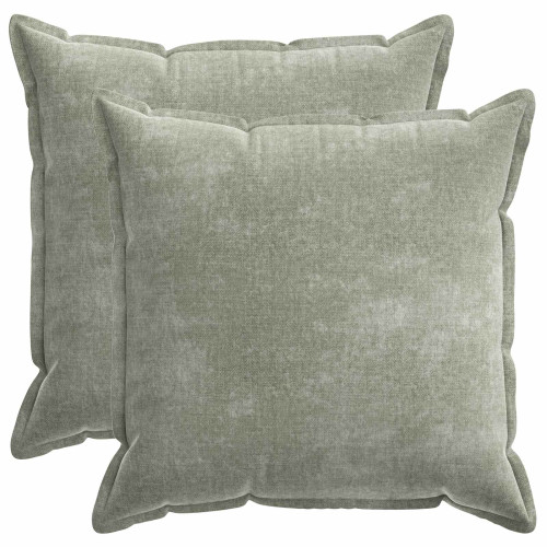 vidaXL Kuddöverdrag 2 st HOUTEN Grön 60 x 60 cm Chenilletyg