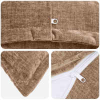 Produktbild för Kuddöverdrag 6 st HOUTEN Brun 70 x 70 cm Chenilletyg